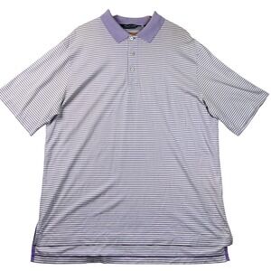 Polo Golf Ralph Lauren Polo Shirt Men XL Purple Striped Pima Cotton Short Sleeve
